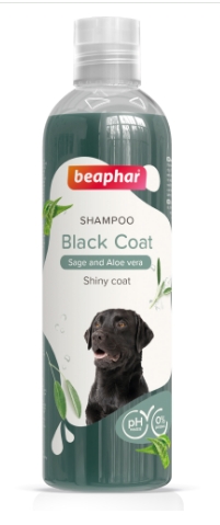 Beaphar Sjampo sort pels er en mild pH-nøytral sjampo spesielt utviklet for svarte og mørke hunder.