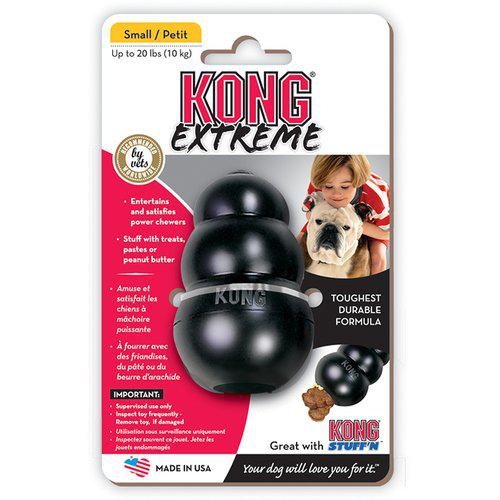 Kong Classic Extreme small
Kong Extreme Aktivitetsleke Sort er en ekstra slitesterk tyggeleke