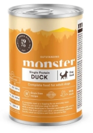 Monster Dog Adult Single Protein And 400 g
Monster Dog Adult Single Protein And er perfekt for voksne hunder som trenger et fuktighetsrikt og smakfullt måltid med and som eneste proteinkilde, ideelt for de med sensitiv mage
