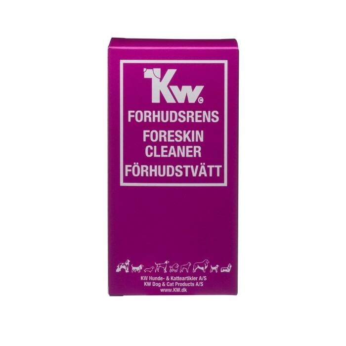 KW FORHUDSRENS brukes til å rengjøre forhuden og forhudsfolden hos hannhunder.