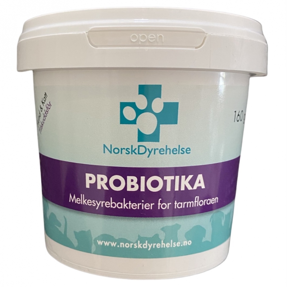 Norsk Dyrehelse Probiotika består av melkesyrebakterier og kan virke på flere typer plager.