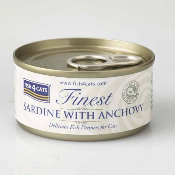 Våtfôr til katt med sardiner og ansjos.