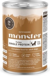 Monster Dog Adult Grain Free Single Protein Kalkun 400 g
Monster Dog Adult Grain Free Single Protein Kalkun er et høykvalitets våtfôr laget spesielt for voksne hunder, med kalkun som eneste protein kilde og uten korn.